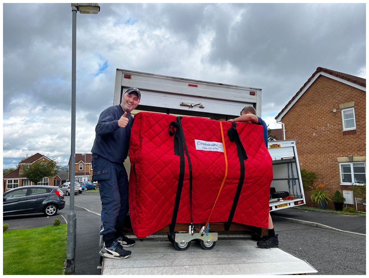 Piano in removal van